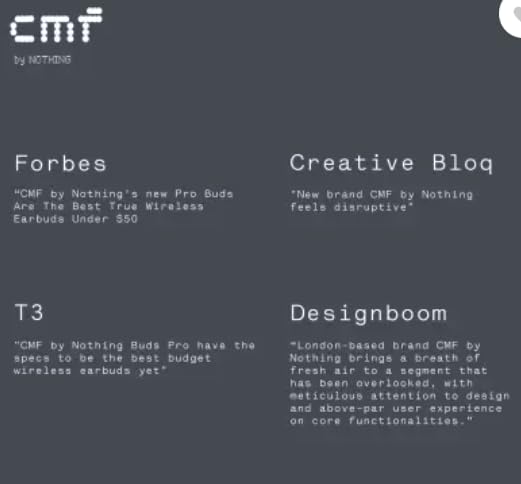 CMF BY NOTHING Buds Pro With 45 Db Anc, Ultra Bass Technology & Upto 39 Hours Of Battery Life Bluetooth In ear Headset