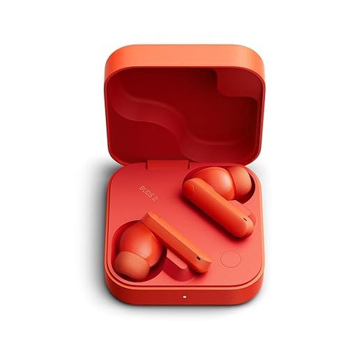 Buds 2 CMF with 50 dB ANC, Ultra Bass Technology & Upto 61 Hours of Battery Life Bluetooth Headset,4HD Mics,USB-C Charging Case,14mm Drivers,Easy Use for iPhone,Apple Compatible (Orange)