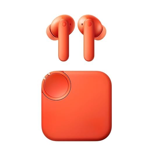 Buds 2 CMF with 50 dB ANC, Ultra Bass Technology & Upto 61 Hours of Battery Life Bluetooth Headset,4HD Mics,USB-C Charging Case,14mm Drivers,Easy Use for iPhone,Apple Compatible (Orange)