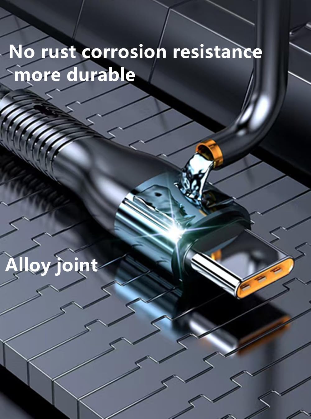 Alitayee 3 in 1 Multi Charging Cable with USB to Micro, USB Type C, Light-ning Pin, Compatible with Oppo, Vivo, Xiaomi, Samsung, iPhone, iPad Pro & Car Charging, 1 M, by Marchpower.